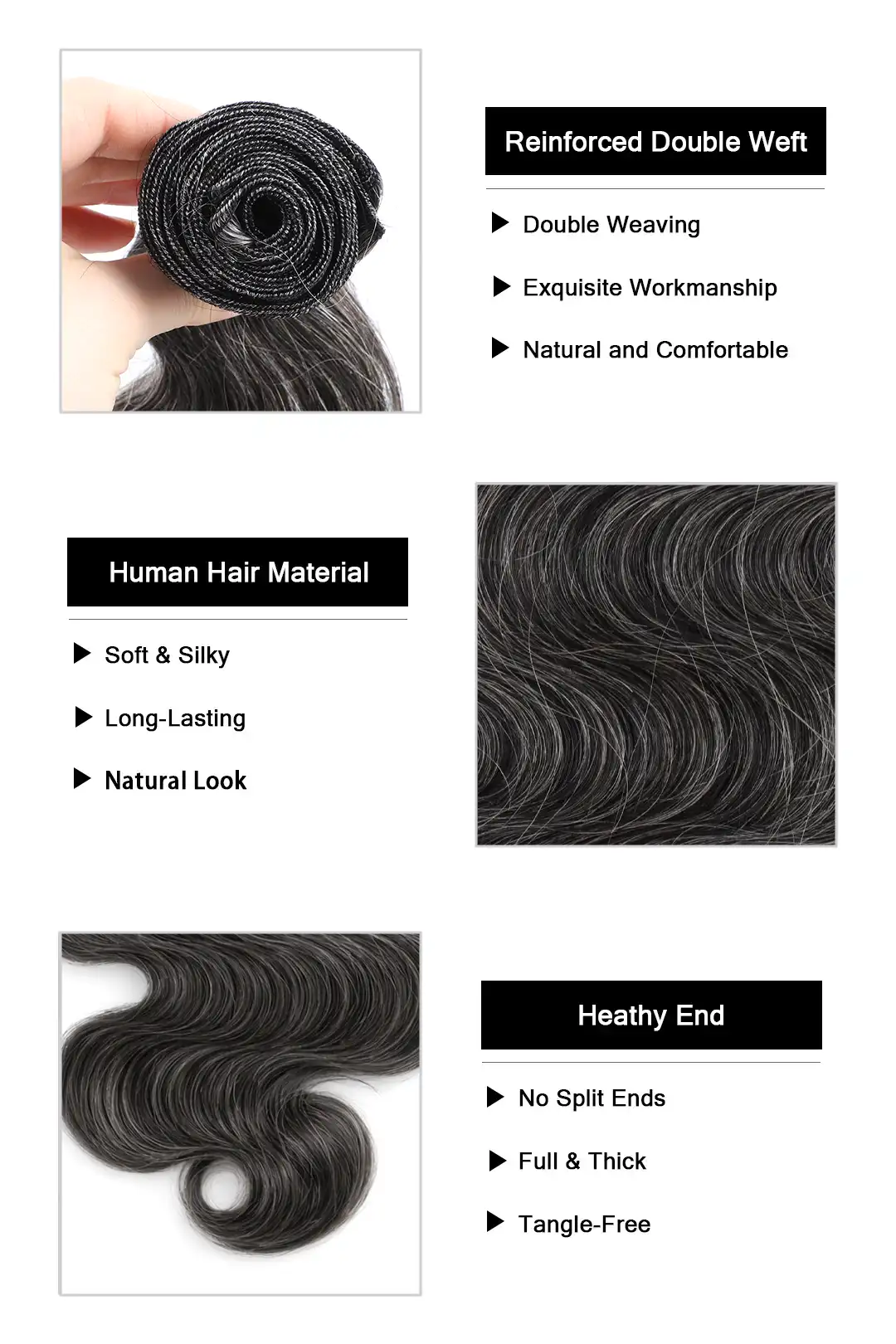 Natural Grey Hair Salt And Pepper Brazilian Hair Bundles - Image 5