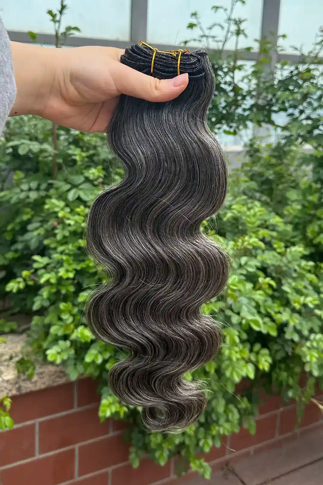 Natural Grey Hair Salt And Pepper Cambodia Virgin Human Hair Bundles - Image 3