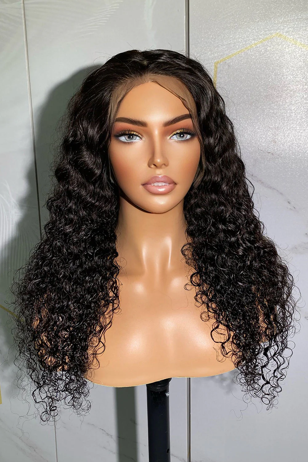 Designer Wigs-13x4 Light Brown Lace 180% Density Deep Curly Wigs - Image 2