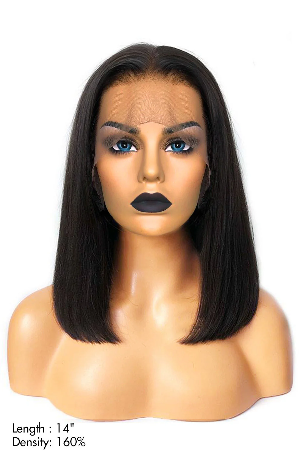 Shoulder Length Long 14 inch Bob 13x6 HD Glueless Lace Front Wig - Image 10