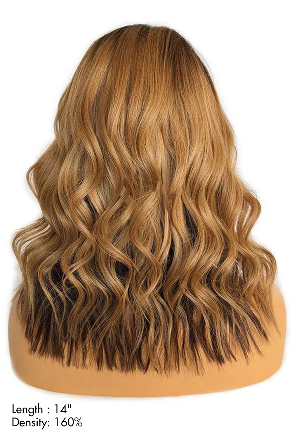 13x6 HD Glueless Lace Front Layered Brown Wave 14 inch Bob Wigs - Image 4