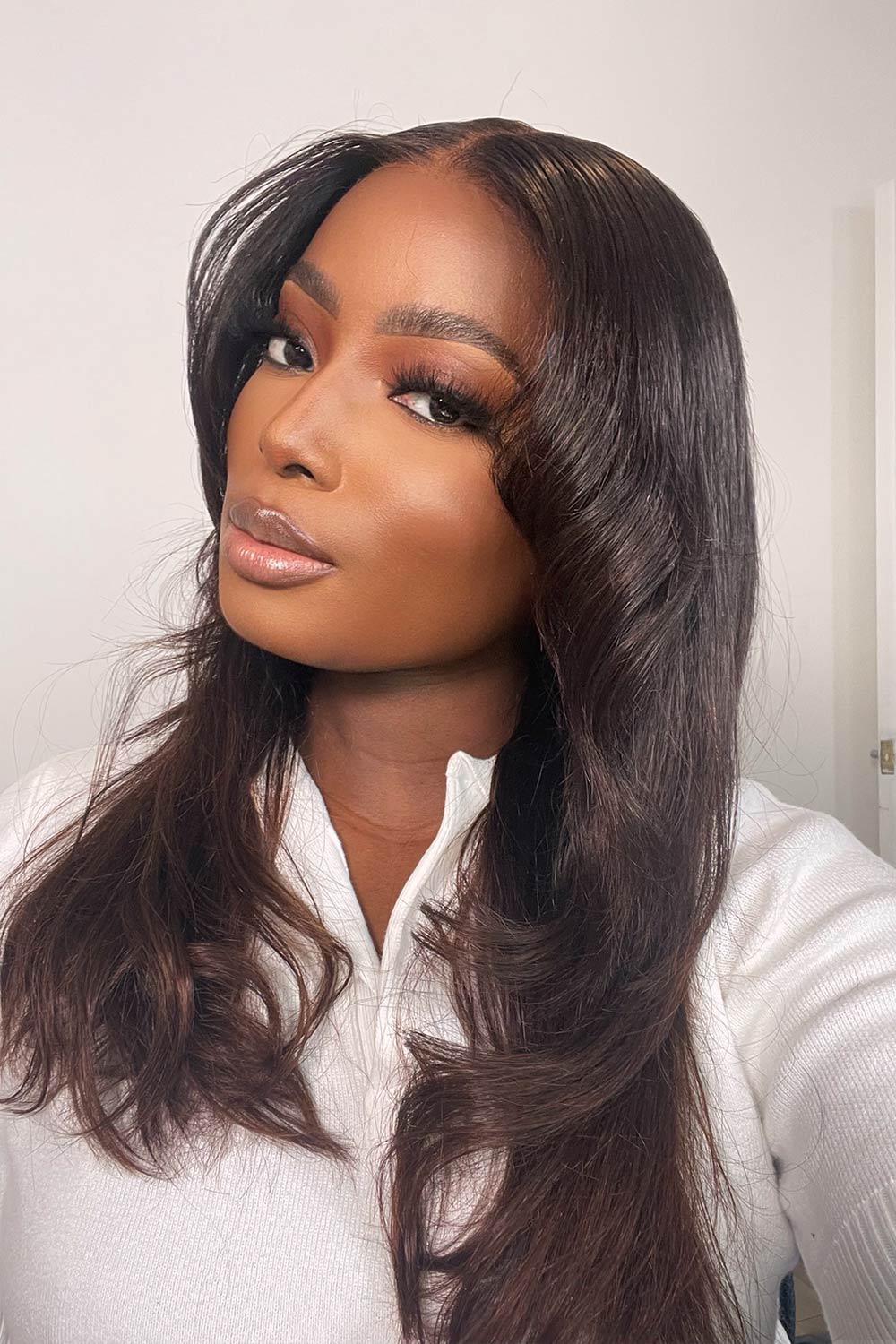 13x6 HD Straight Wigs Ombre Brown-HD14 - Image 3