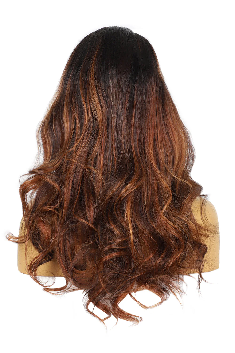 13x6 HD Ombre Brown Dark Roots Wave Wig-HD09 - Image 7