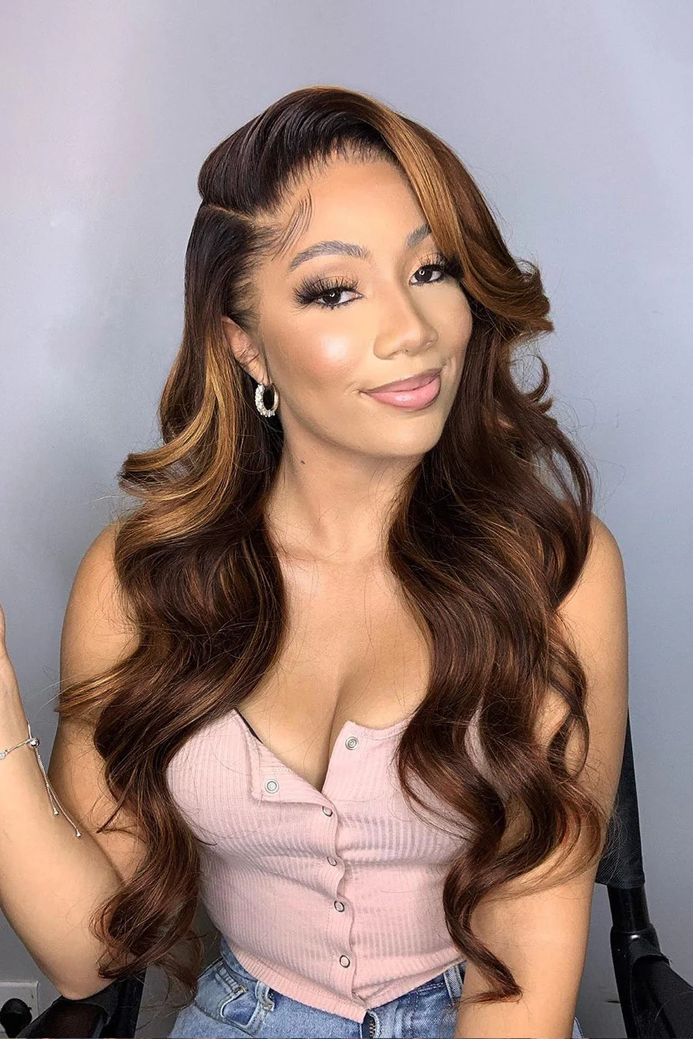 13x6 Hd Ombre Brown Glueless Wigs-HD10 - Image 5