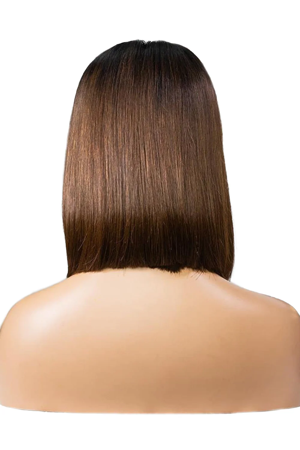 13x6 Short Lace Front Wigs Shoulder Length Dark Root Brown Bob - Image 6