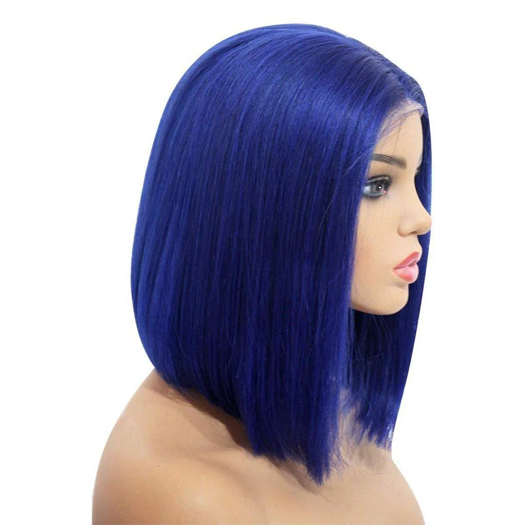 13x4 Full Lace Frontal Wigs Colorful Cute Blunt Cut Bob for Dark Skin - Image 11