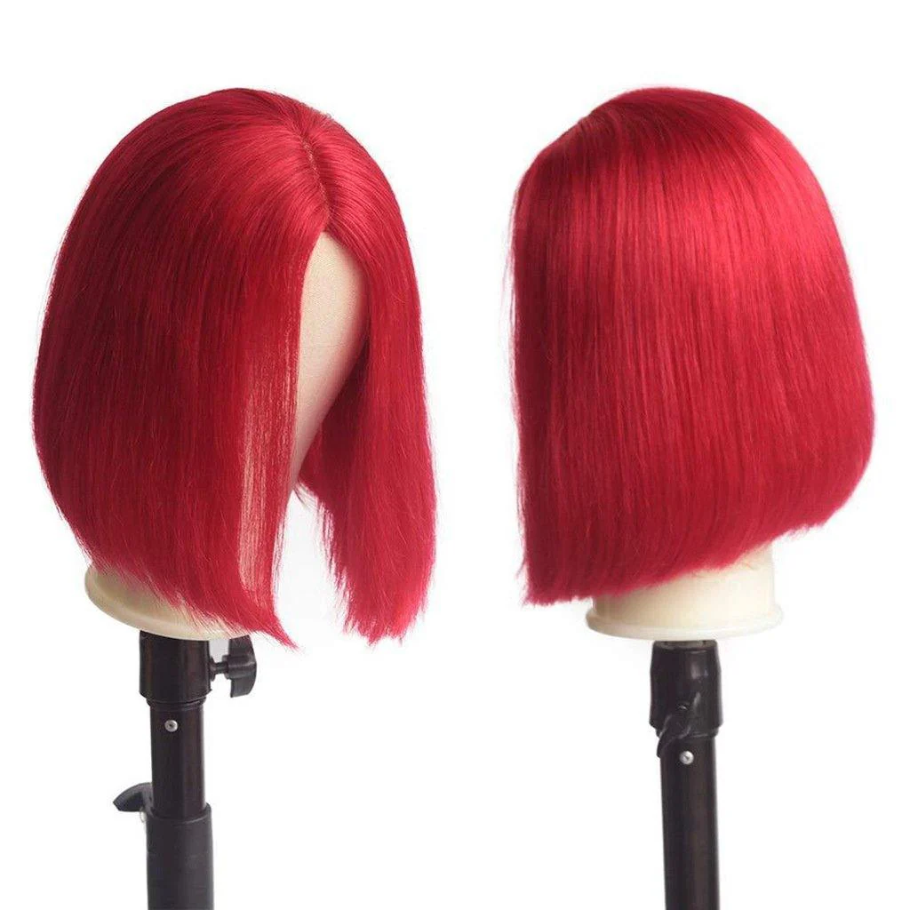 13x4 Full Lace Frontal Wigs Colorful Cute Blunt Cut Bob for Dark Skin - Image 9