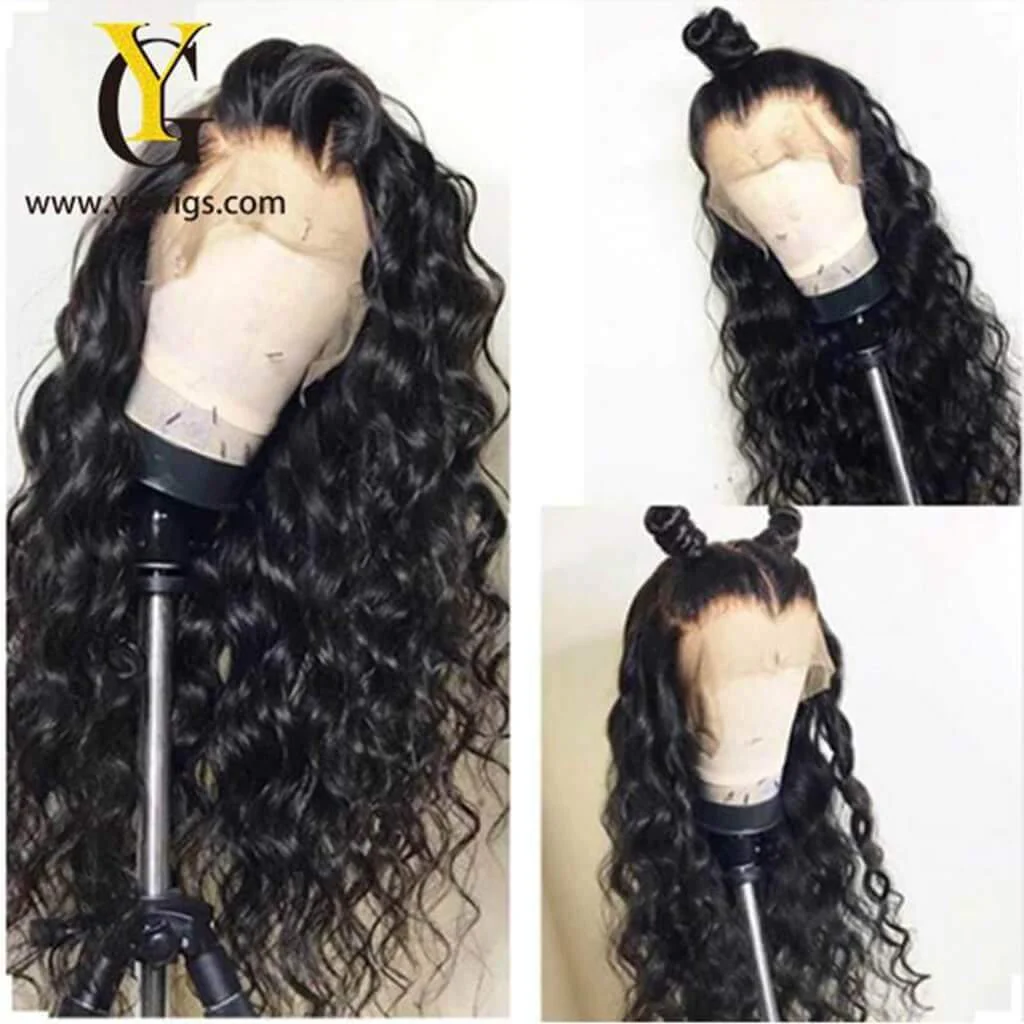 13x4 Full Lace Frontal Wigs Deep Loose Wave Black Virgin Hair - Image 3