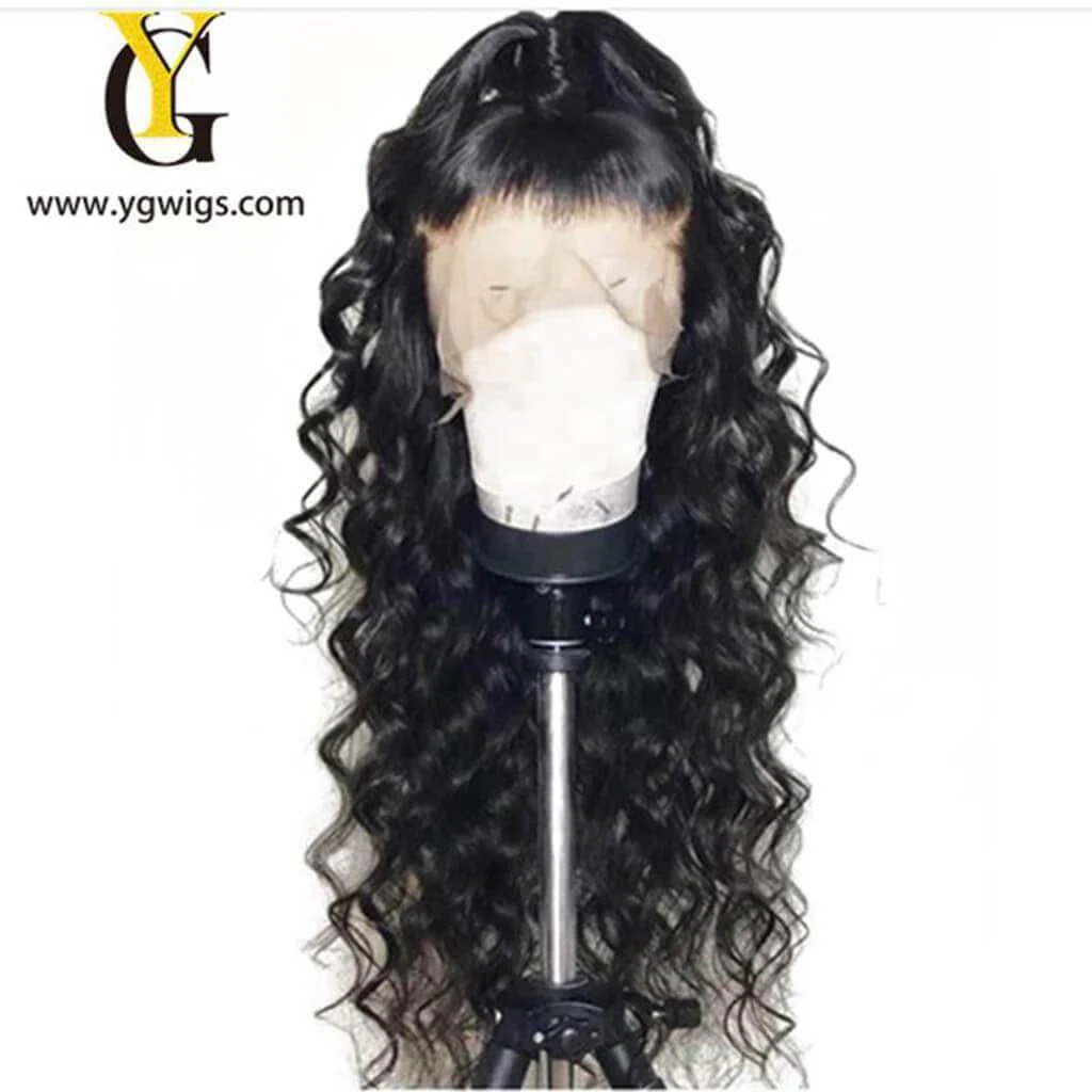 13x4 Full Lace Frontal Wigs Deep Loose Wave Black Virgin Hair - Image 4