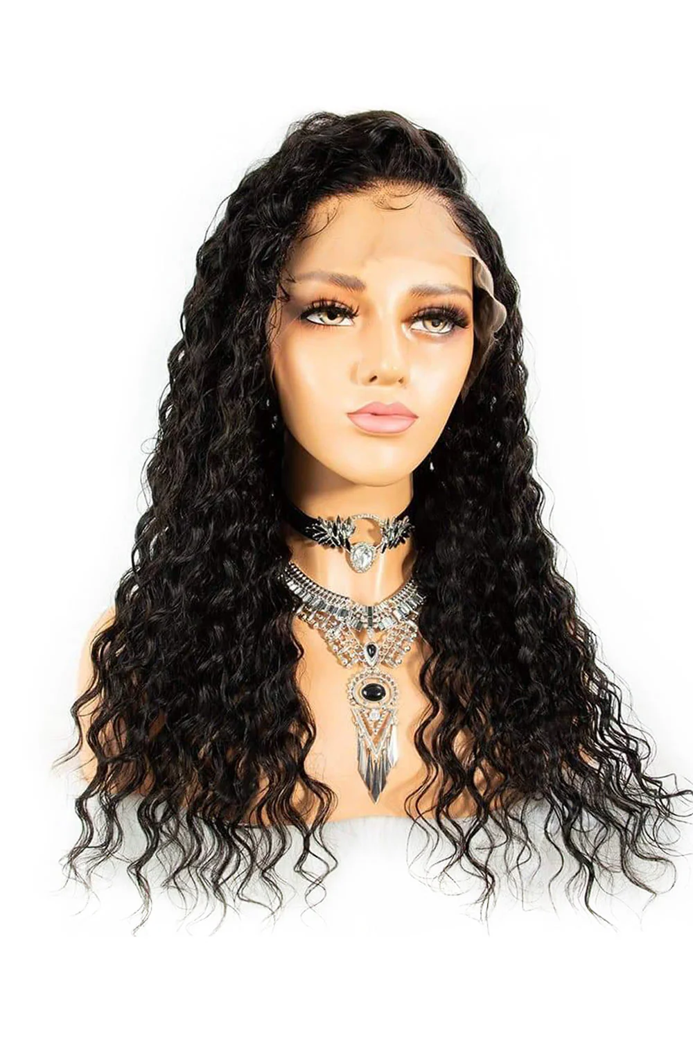 13x4 Full Lace Frontal Wigs Loose Wave Glueless Black Virgin Hair - Image 4