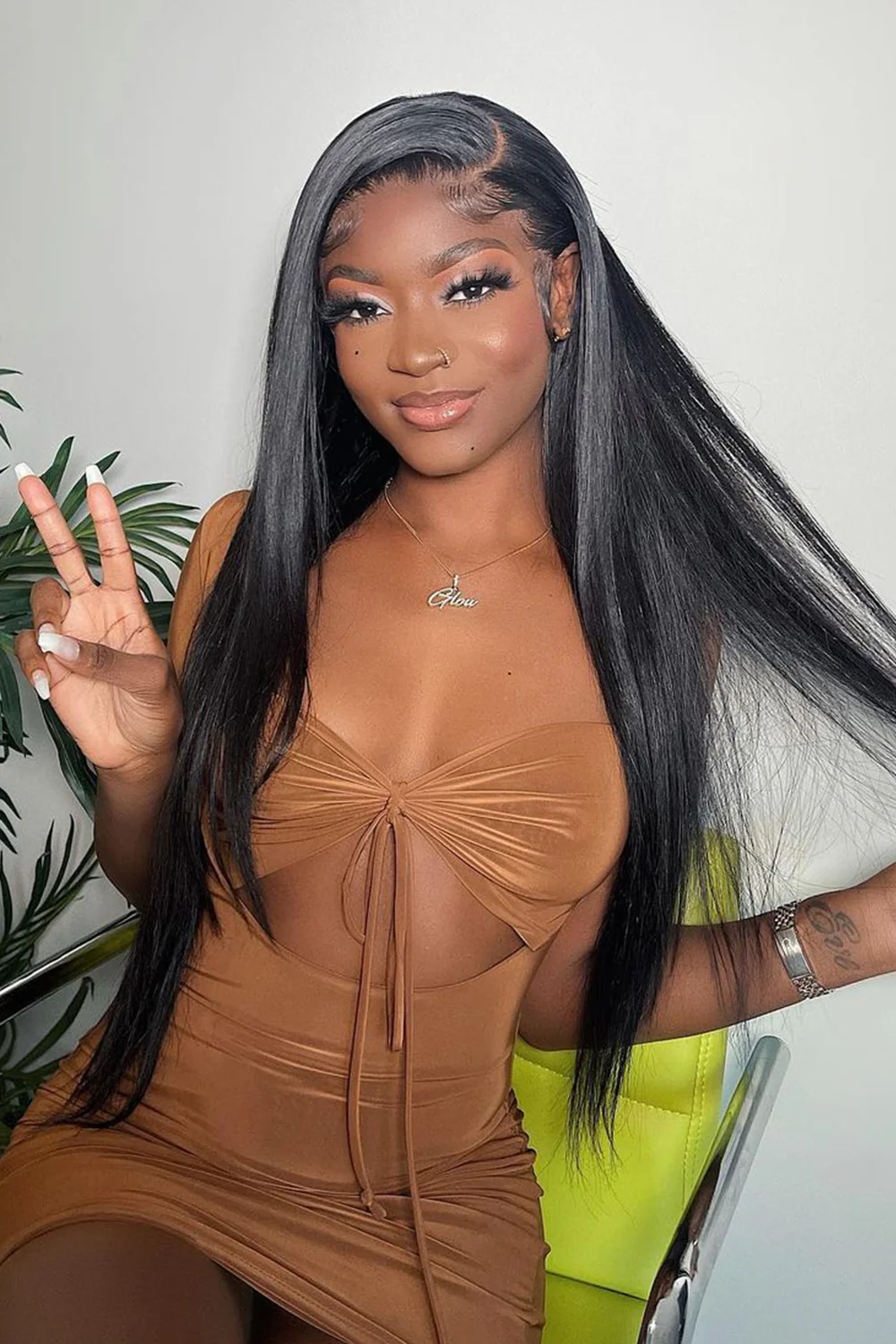 13x4 Lace Front Wig Upgrade Full Lace Straight Glueless Knotless - Image 3