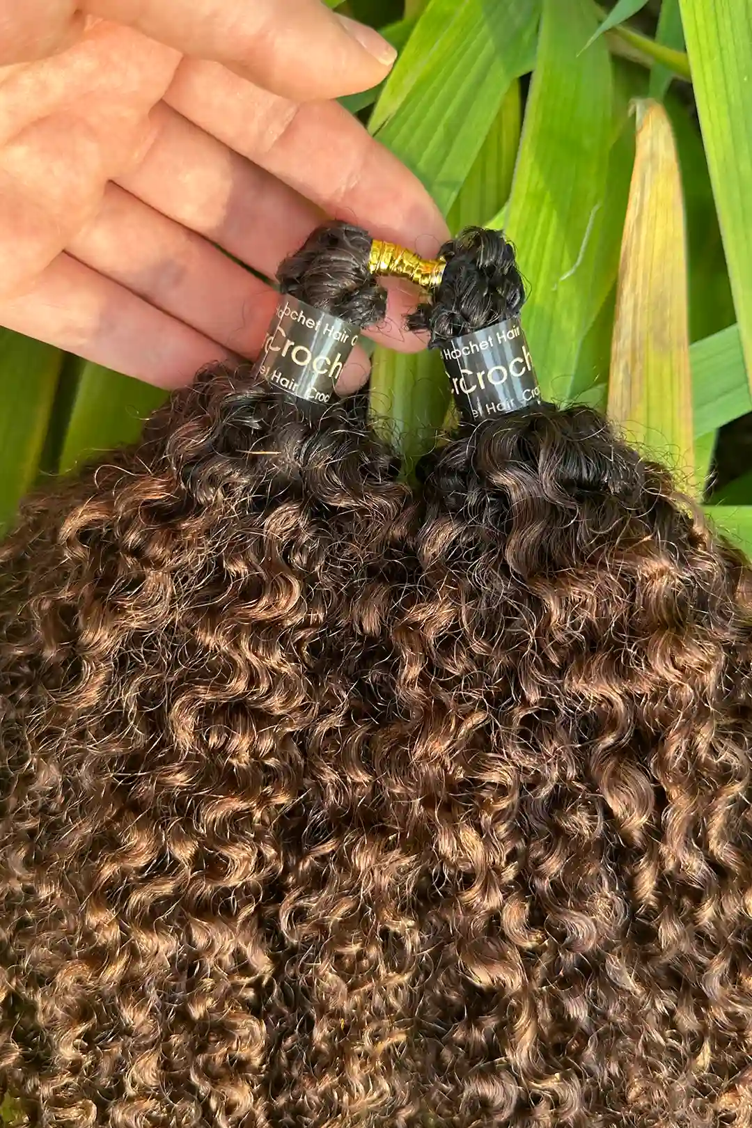 Double Drawn T1B/30 Ombre Color Tight Curly Feather Crochet Human Hair - Image 5