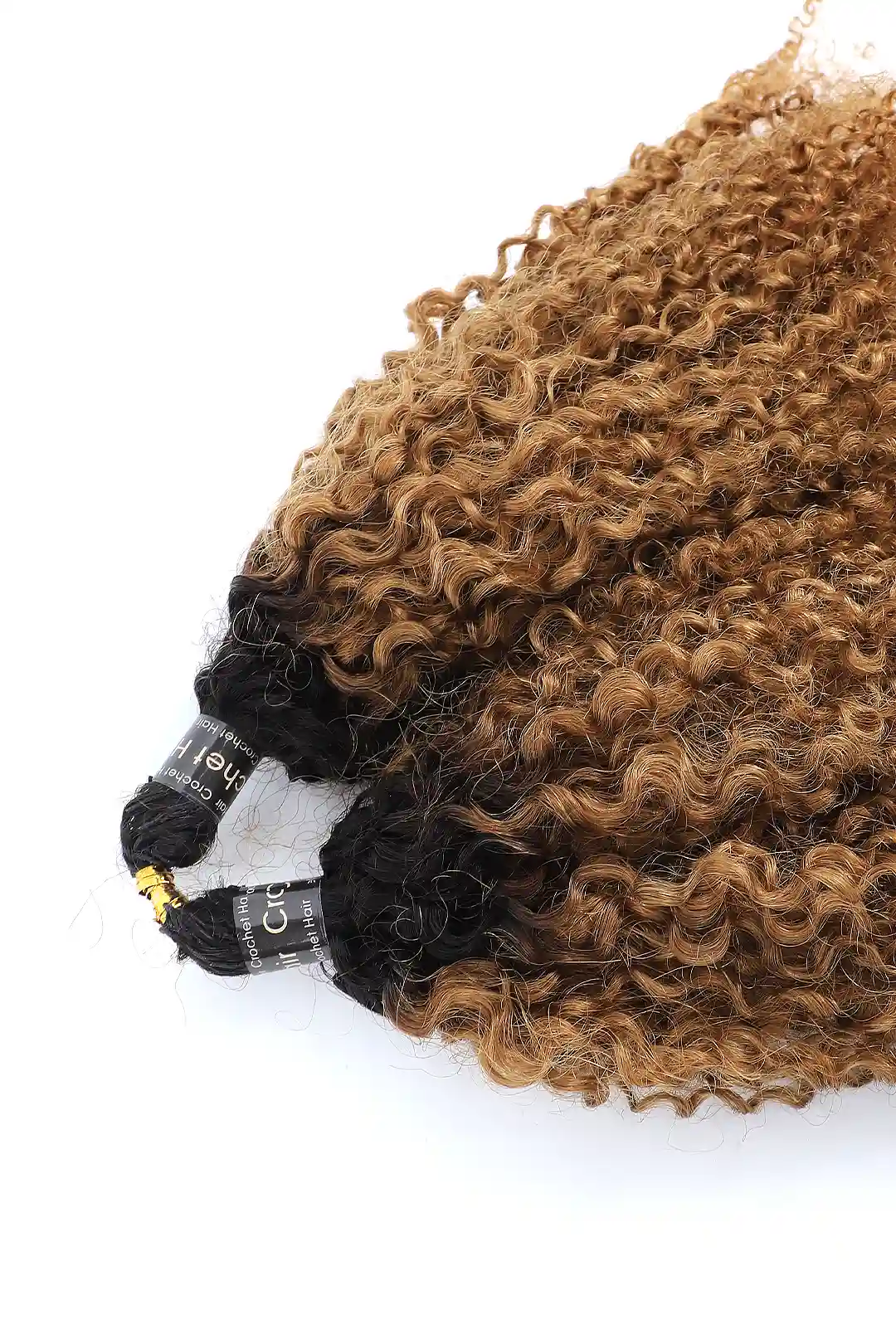 Double Drawn T1B/30 Ombre Color Tight Curly Feather Crochet Human Hair - Image 6