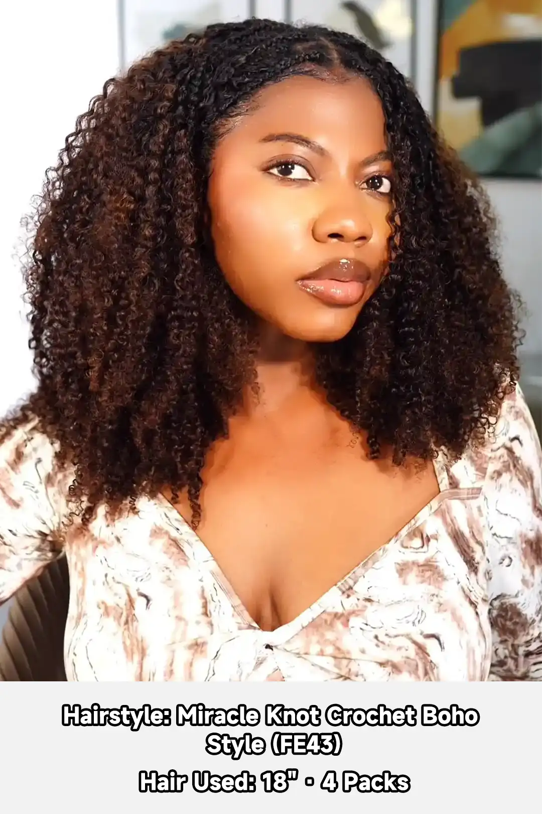 Double Drawn T1B/4 Ombre Color Tight Curly Feather Crochet Human Hair - Image 3