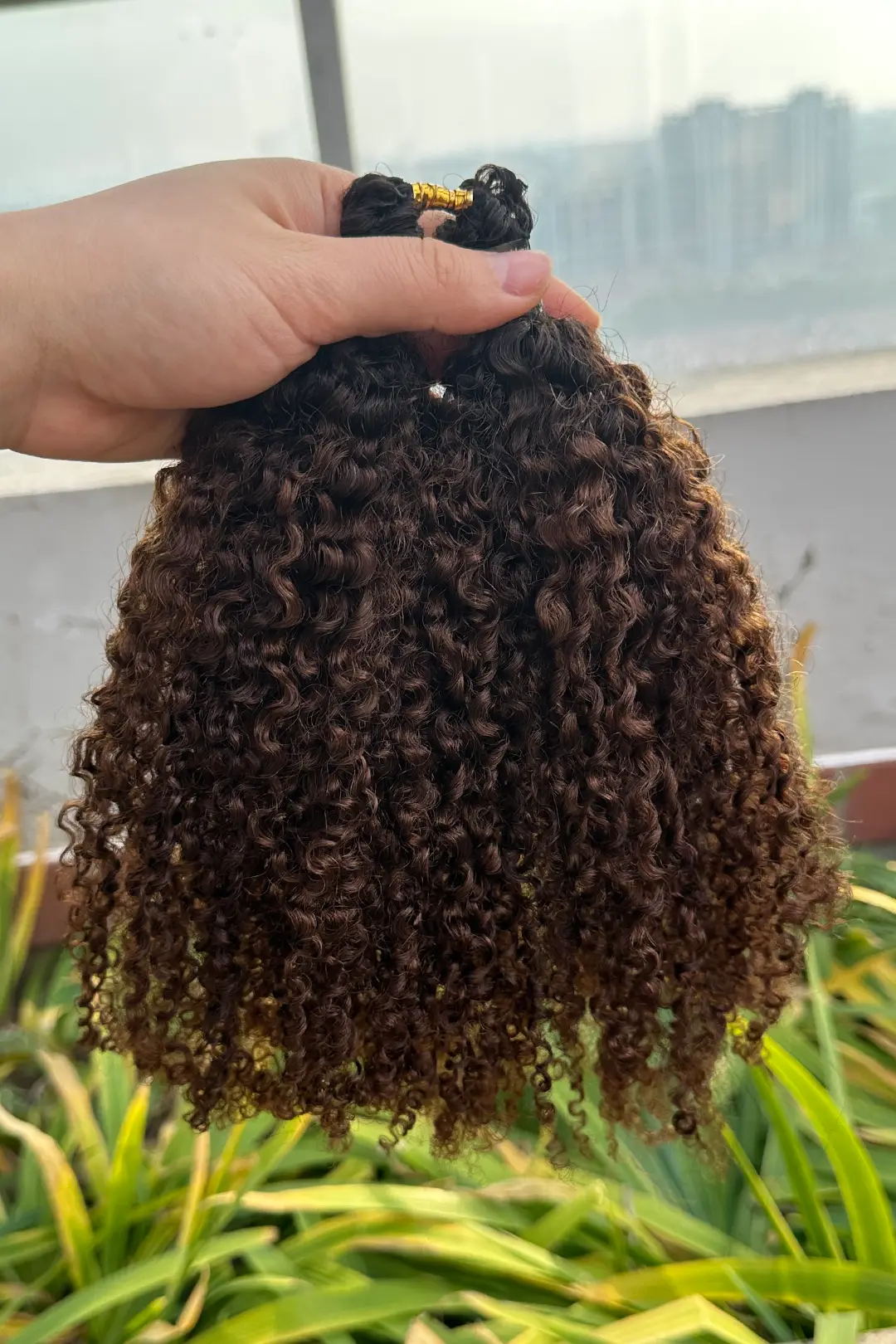Double Drawn T1B/4 Ombre Color Tight Curly Feather Crochet Human Hair - Image 5