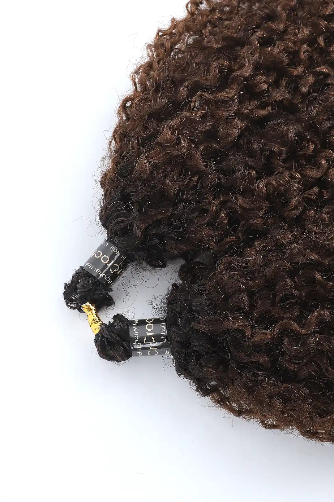 Double Drawn T1B/4 Ombre Color Tight Curly Feather Crochet Human Hair - Image 6