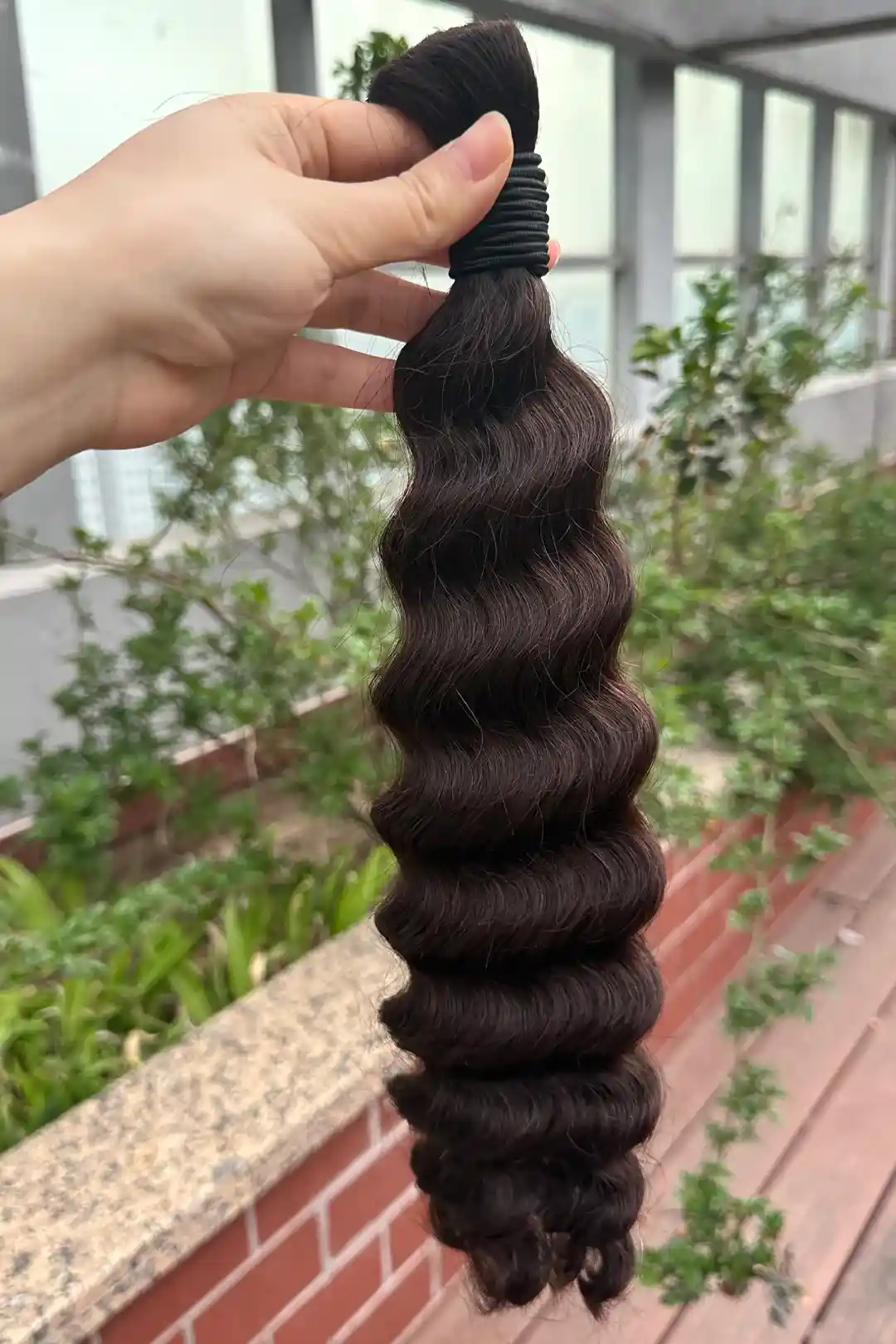 #2 Dark Brown Color Deep Wave Bulk Braiding Hair Extensions BU13 - Image 4