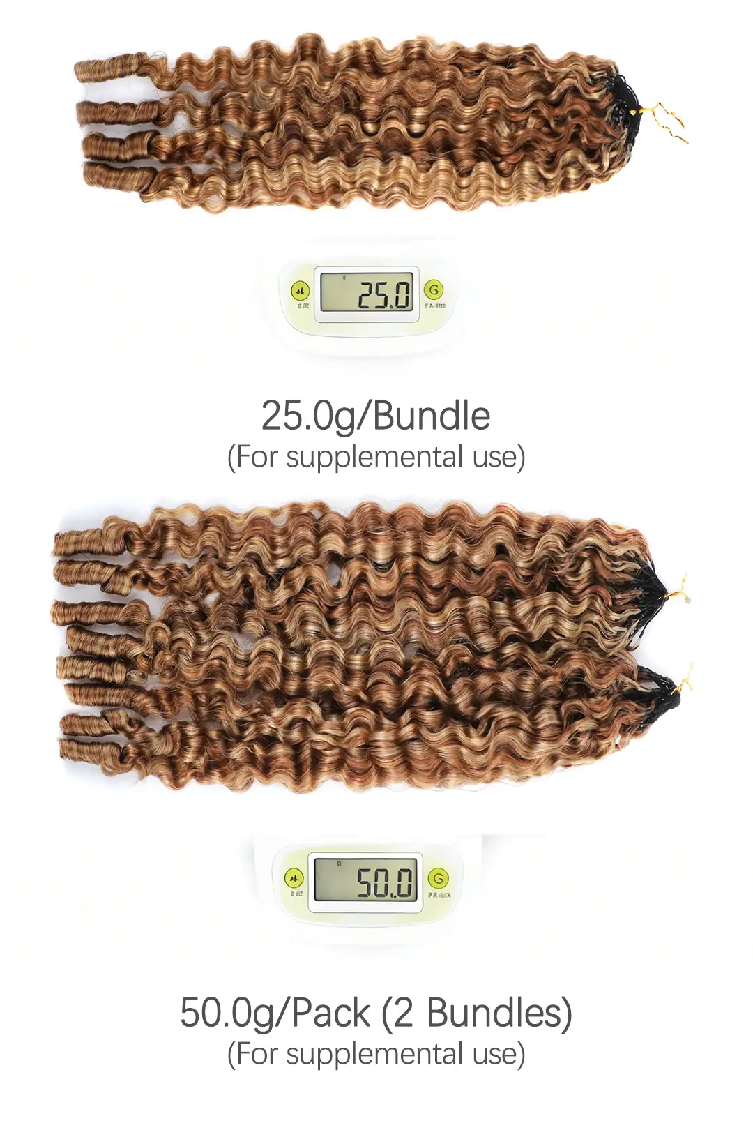 #27/30 Mixed Color Burmese Curly with Spiral Curls Crochet Miracle Knots Hair - Image 5