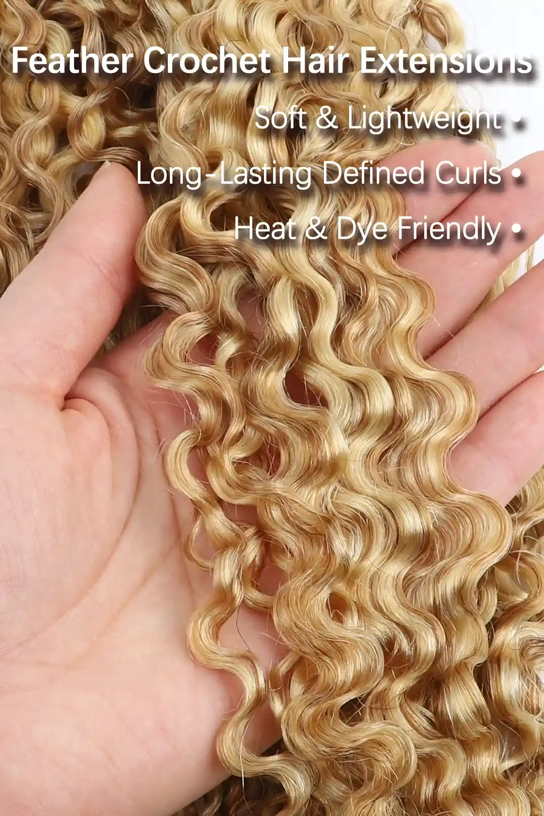 #27/613 Mixed Color Water Deep Wave Feather Crochet Human Hair - Image 3