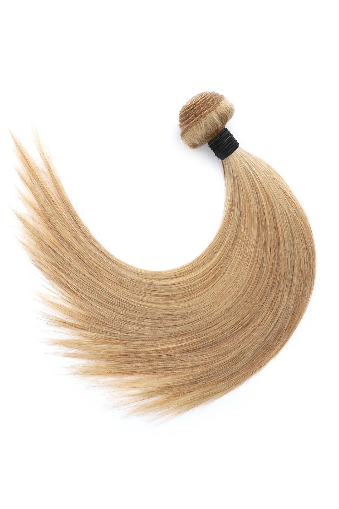 #27 Honey Blonde Brazilian Hair Bundles Sew in Extensions Straight - Image 3