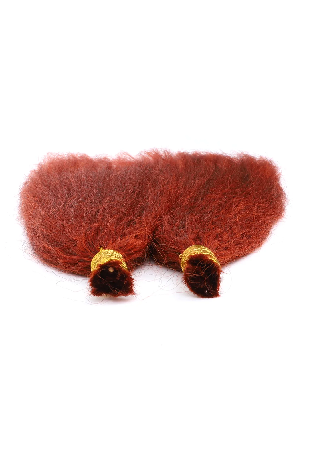 350# Ginger Kinky Straight Bulk Human Hair For Braiding BU17 - Image 2