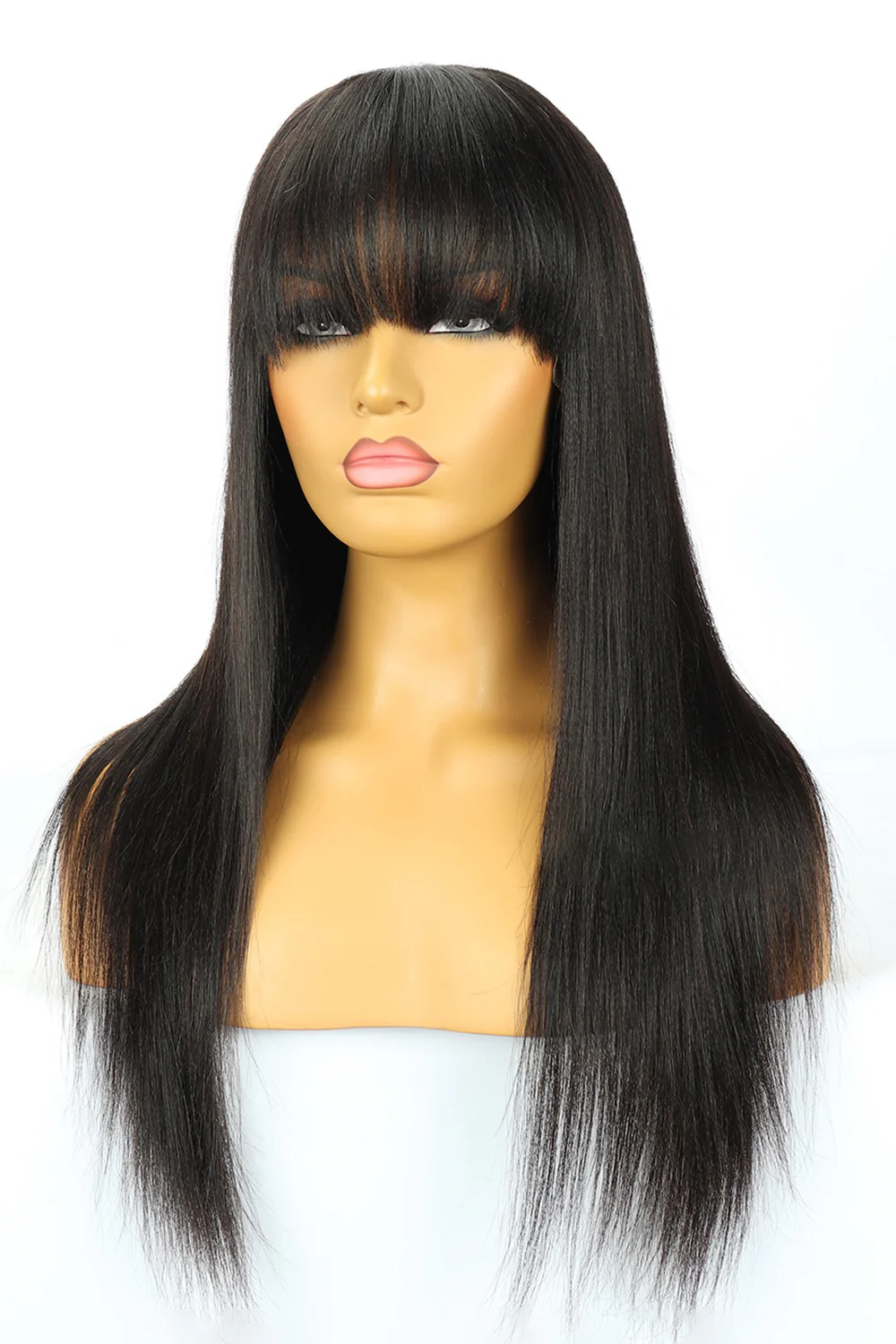 360 Lace Straight Wigs with Bangs 3602 - Image 4