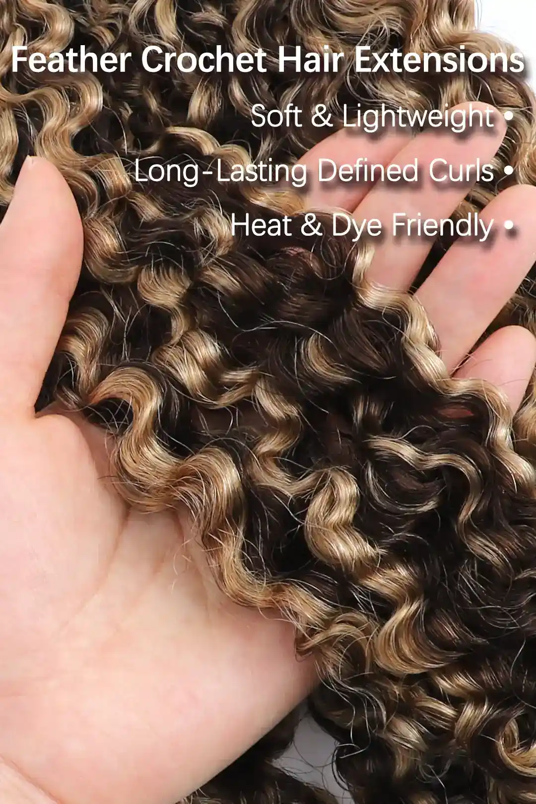 #4/27 Mixed Color Burmese Curly with Spiral Curls Crochet Miracle Knots Hair - Image 3