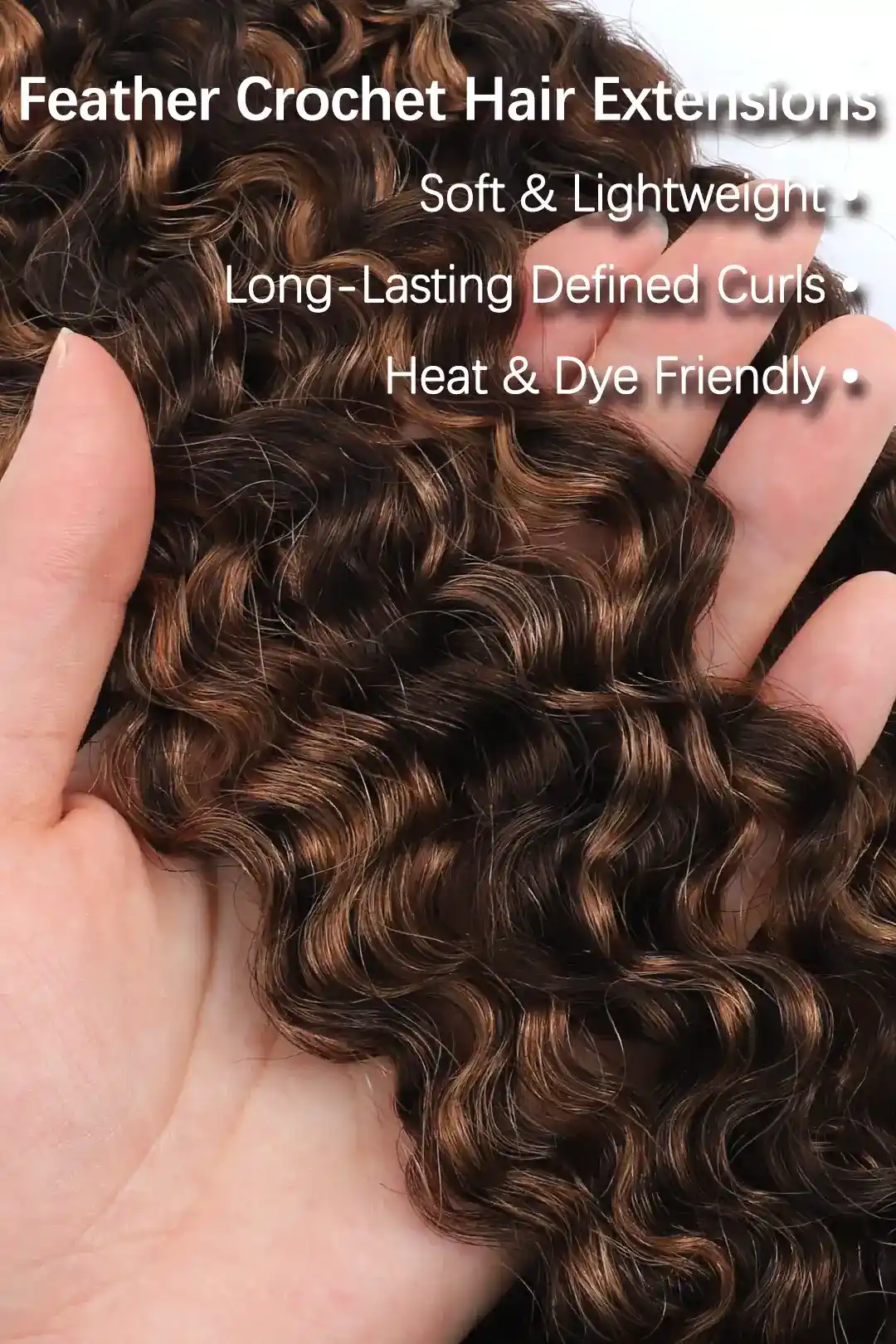 #4/30 Mixed Color Burmese Curly with Spiral Curls Crochet Miracle Knots Hair - Image 3