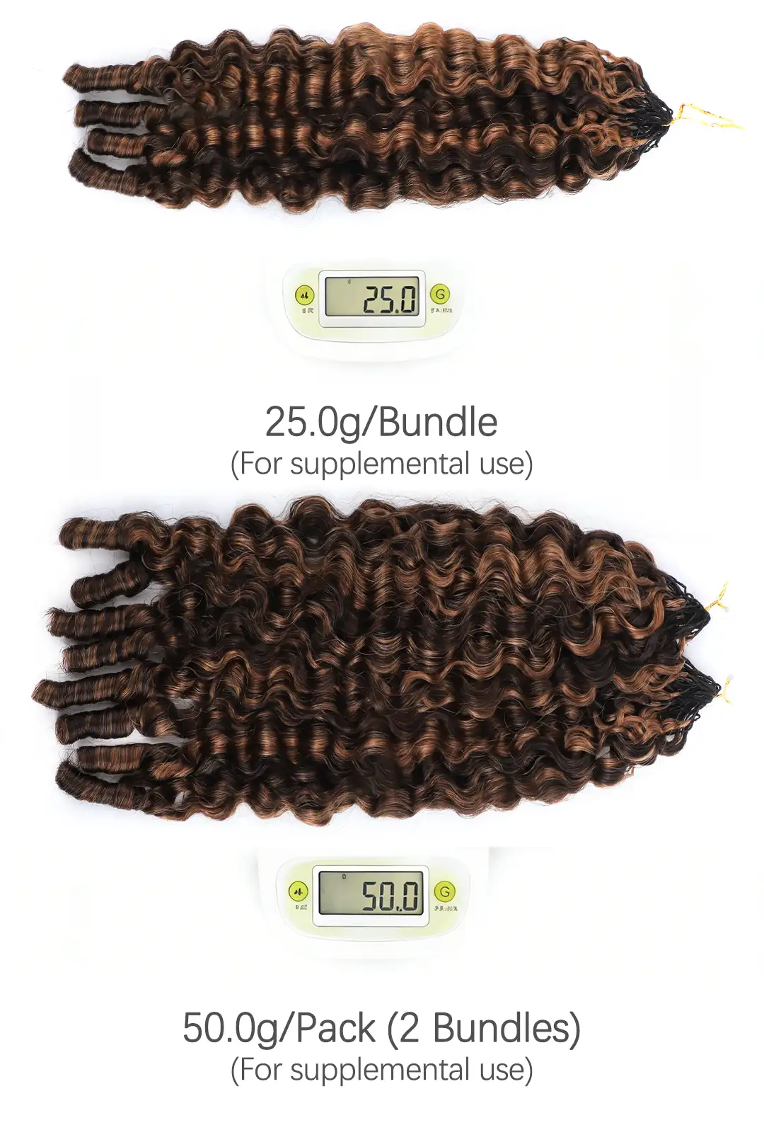 #4/30 Mixed Color Burmese Curly with Spiral Curls Crochet Miracle Knots Hair - Image 5
