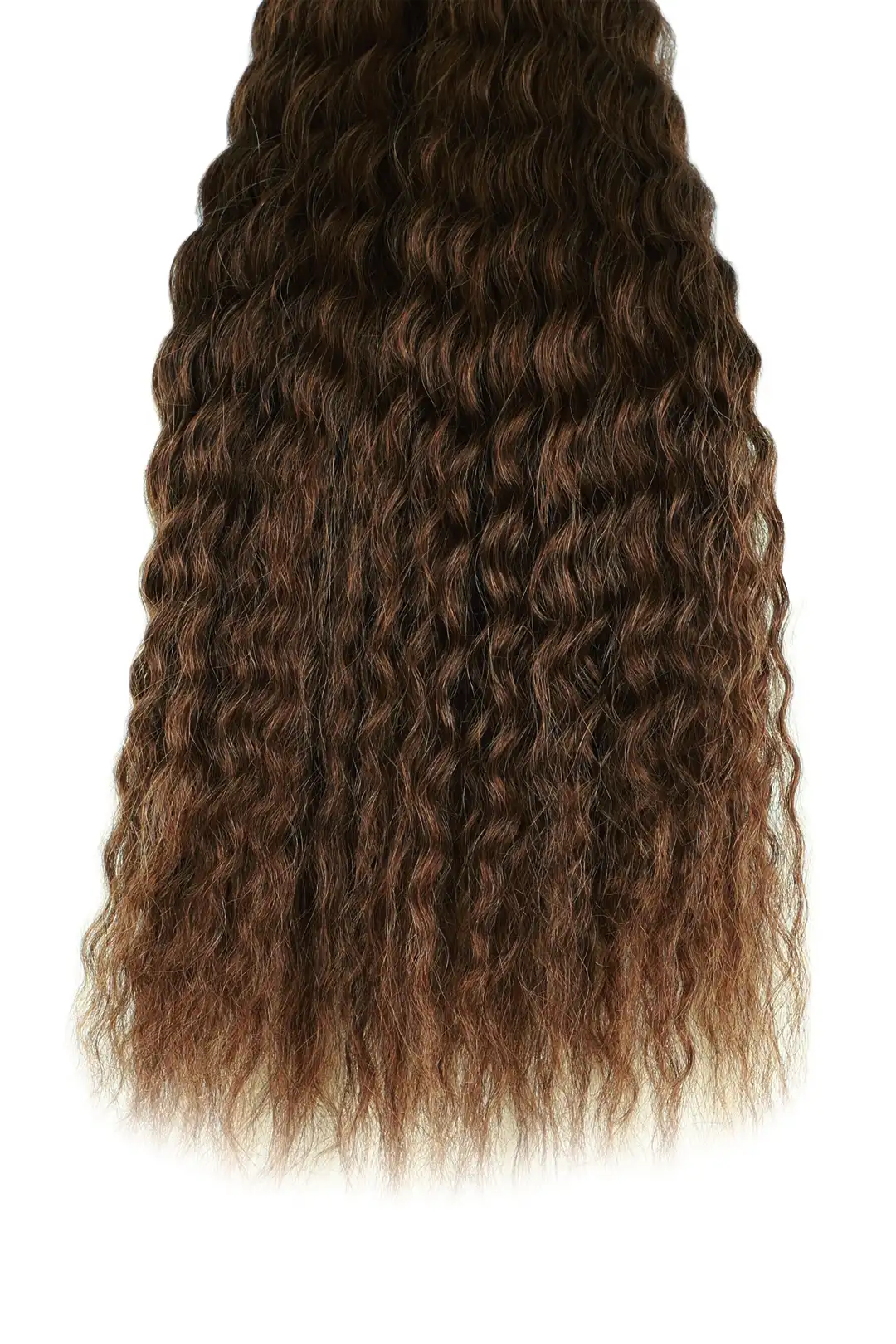 Double Drawn #4a Dark Brown Bulk Hair For Braiding Wet Wave BU37 - Image 2