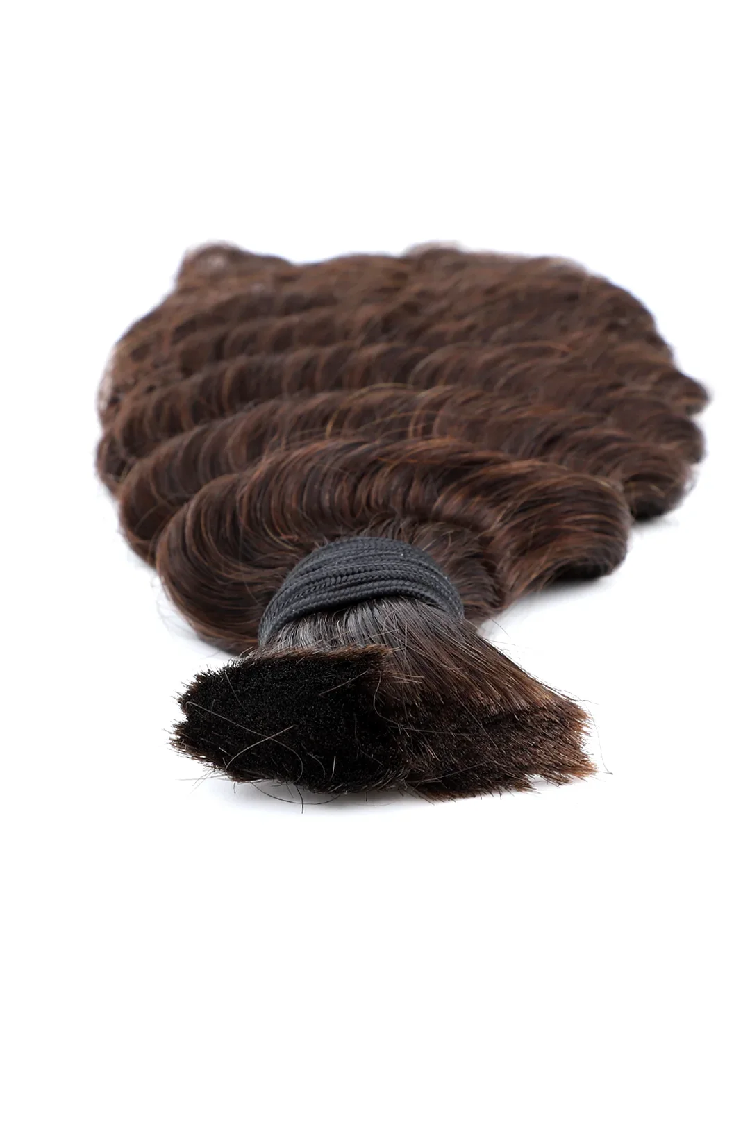 #4 Dark Brown Deep Wave Bulk Human Hair For Braiding BU21 - Image 2