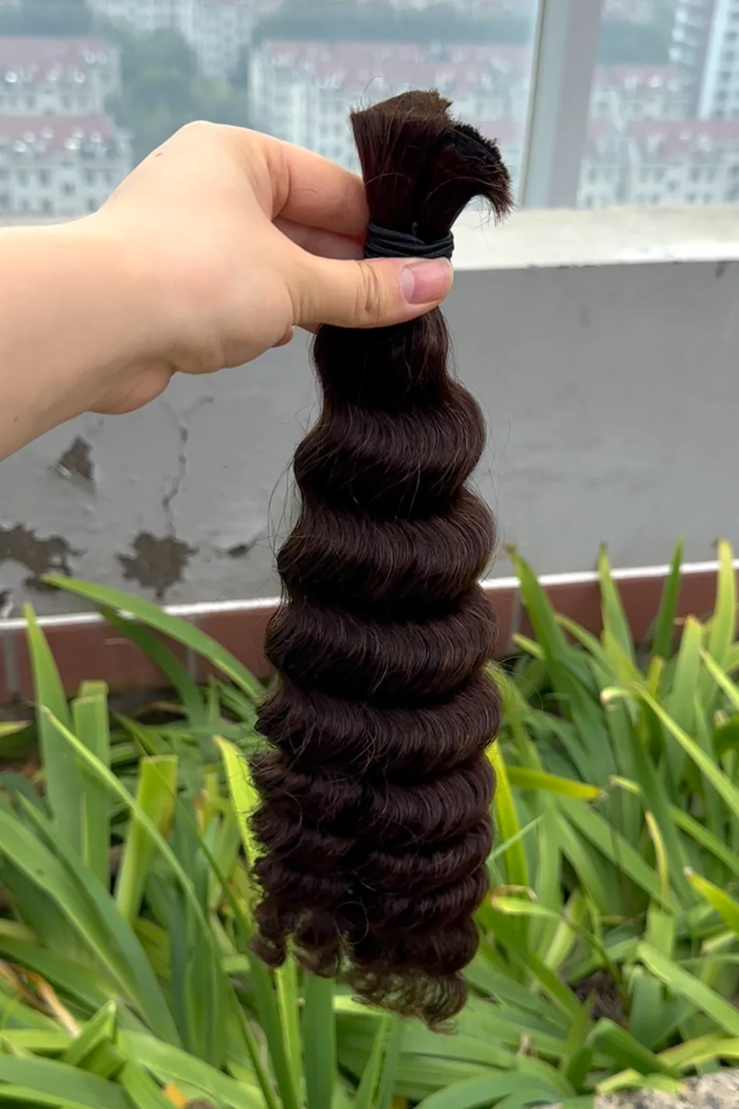 #4 Dark Brown Deep Wave Bulk Human Hair For Braiding BU21 - Image 3