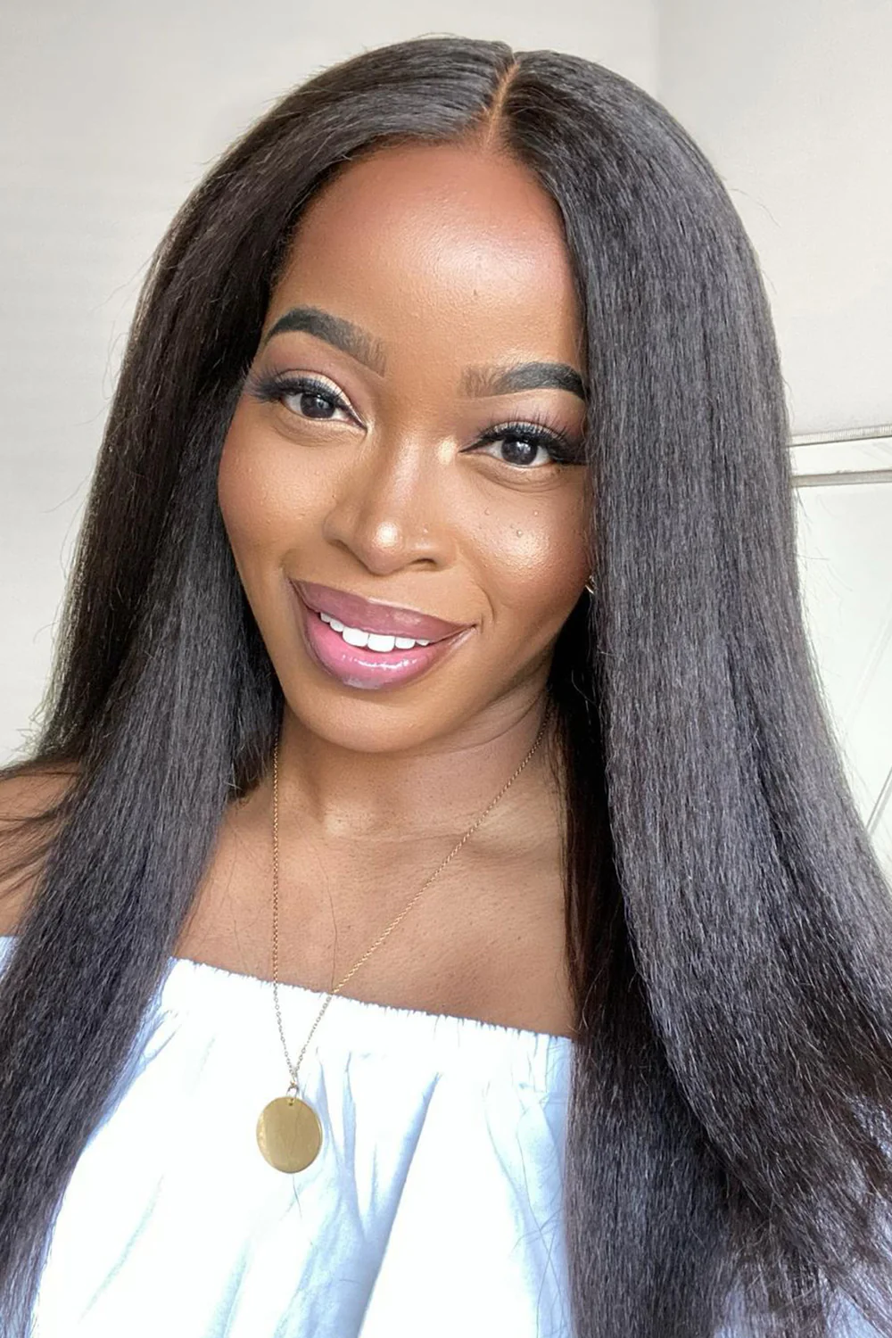5x5 HD Lace Closure Wig Kinky Straight Virgin Human Hair - Image 4