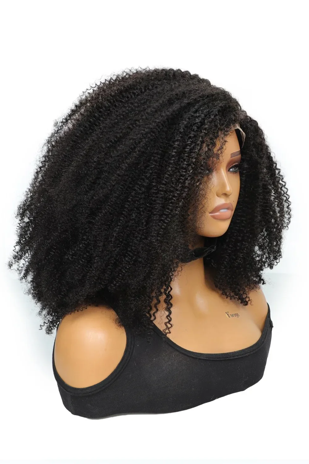 5x5 Glueless HD Lace Closure Afro Wig Kinky Curly 4C Hair - Image 2