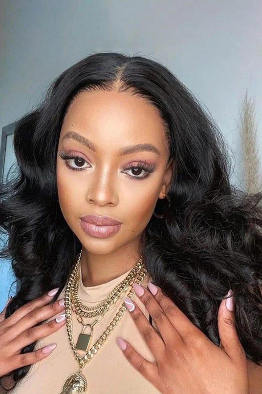 5x5 Lace Closure Wig for Women Loose Big Curly Virgin Human Hair - Image 3
