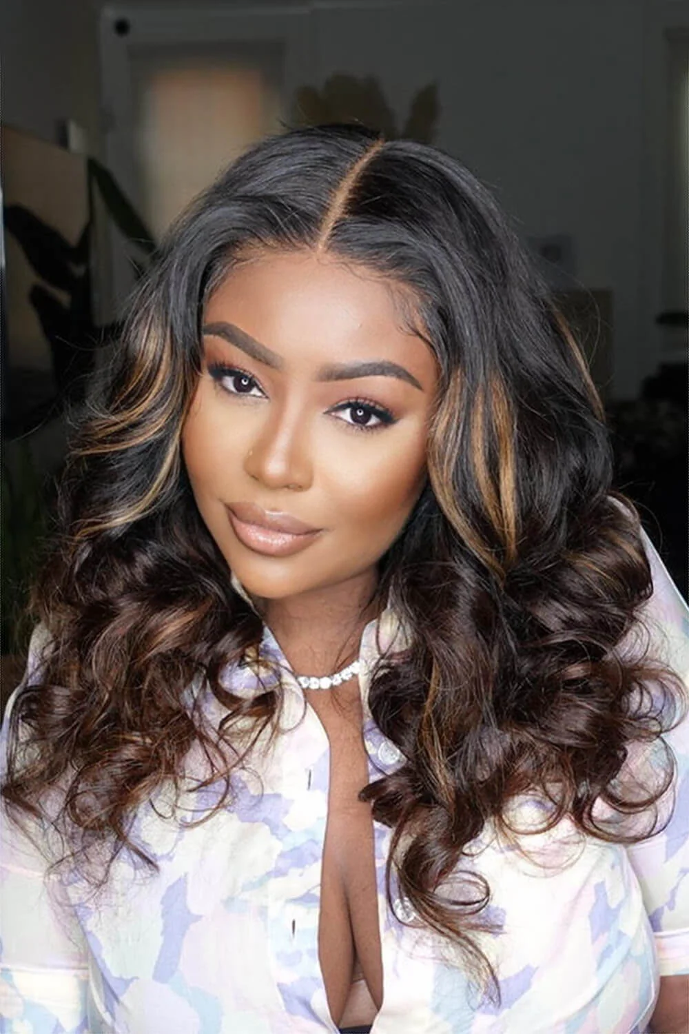 5x5 Lace Closure Wave Wig Highlight Blonde Glueless Human Hair - Image 2