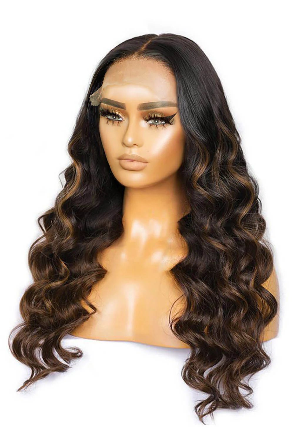 5x5 Lace Closure Wave Wig Highlight Blonde Glueless Human Hair - Image 3