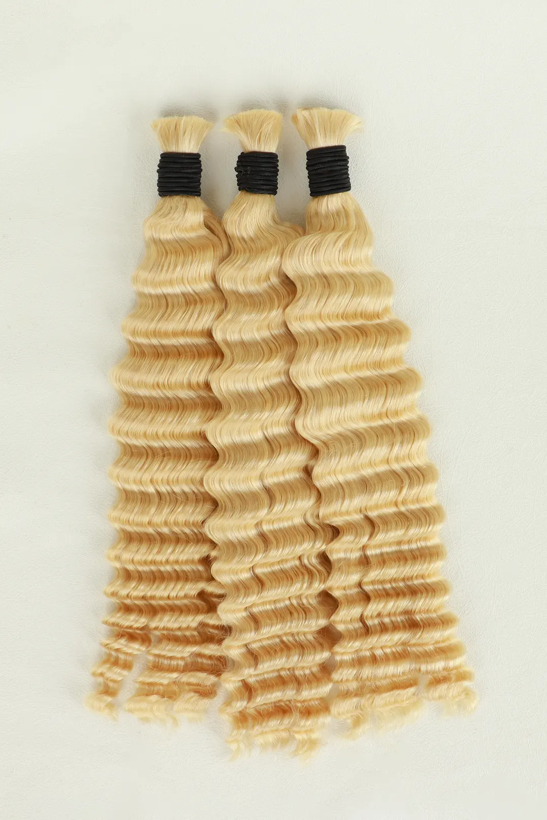 Double Drawn 613 Blonde Deep Wave Bulk Human Hair BU04 - Image 3