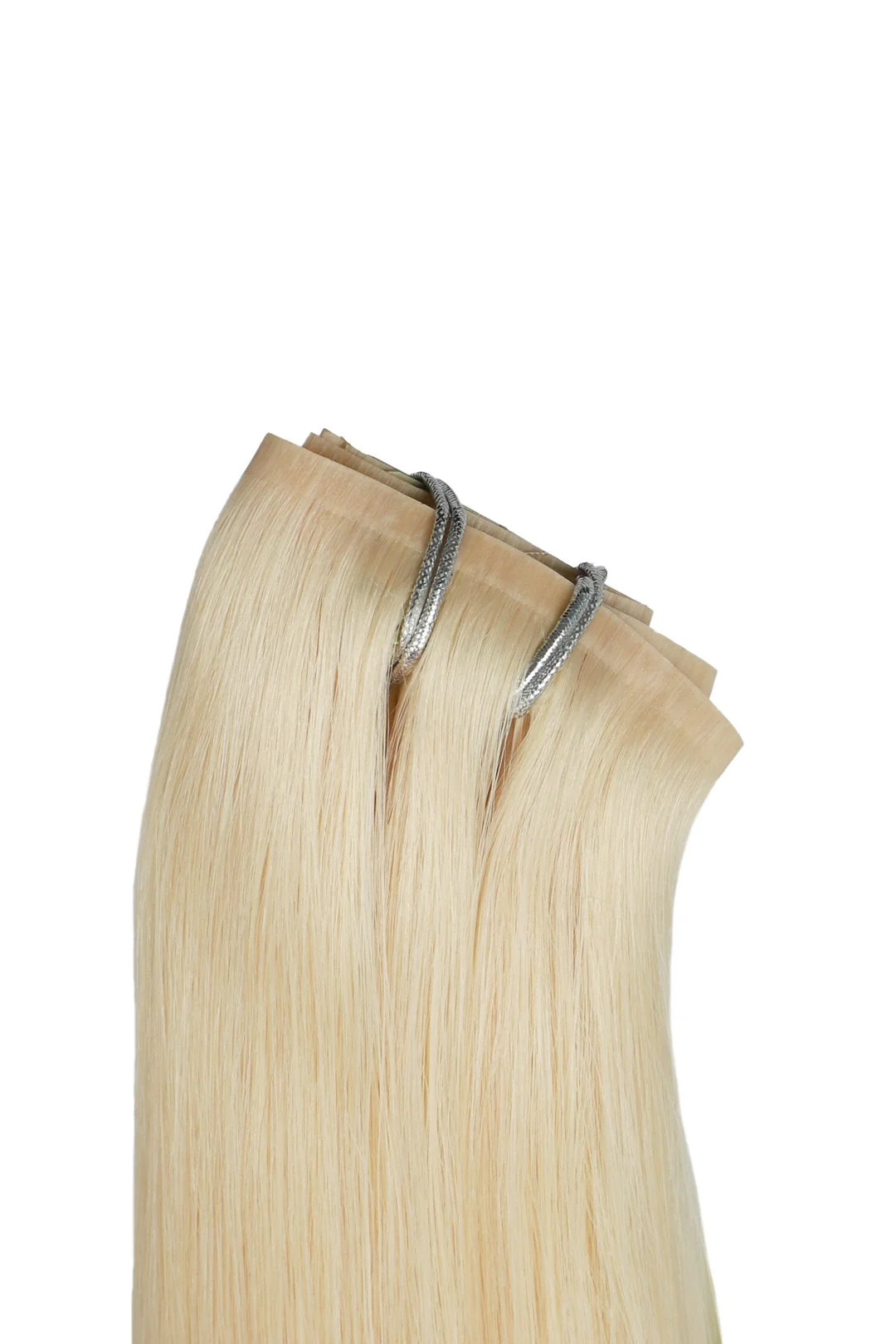 Double Drawn 613 Blonde Seamless Clip in Hair Extensions - Image 2