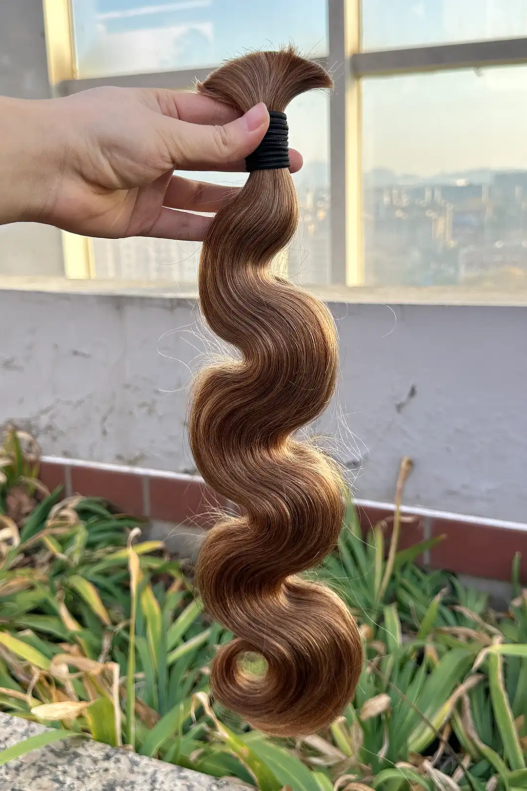#8 Color Light Blonde Body Wave Bulk Human Hair for Braiding - Image 3
