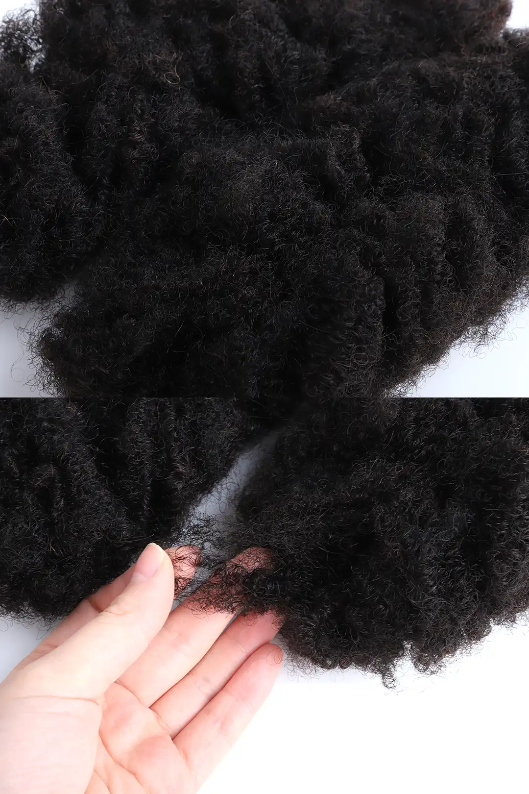 Afro Kinky Bulk Hair for Dreadlocks Braiding Natural Black 50g Pack - Image 3