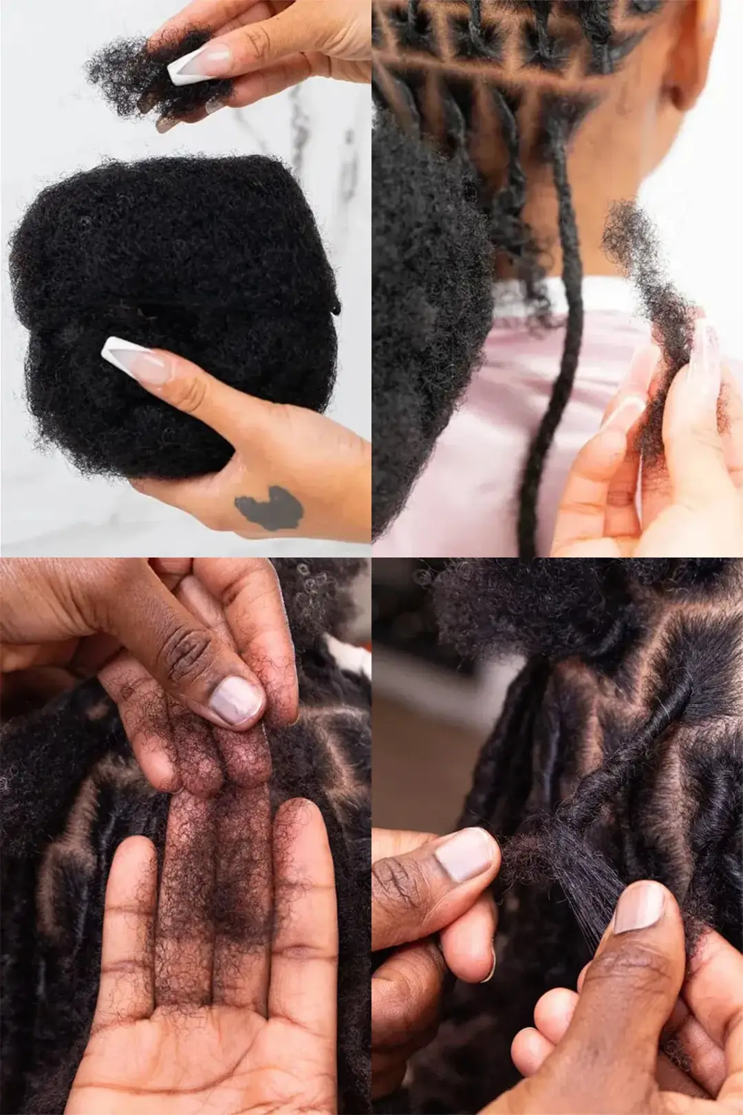 Afro Kinky Bulk Hair for Dreadlocks Braiding Natural Black 50g Pack - Image 4