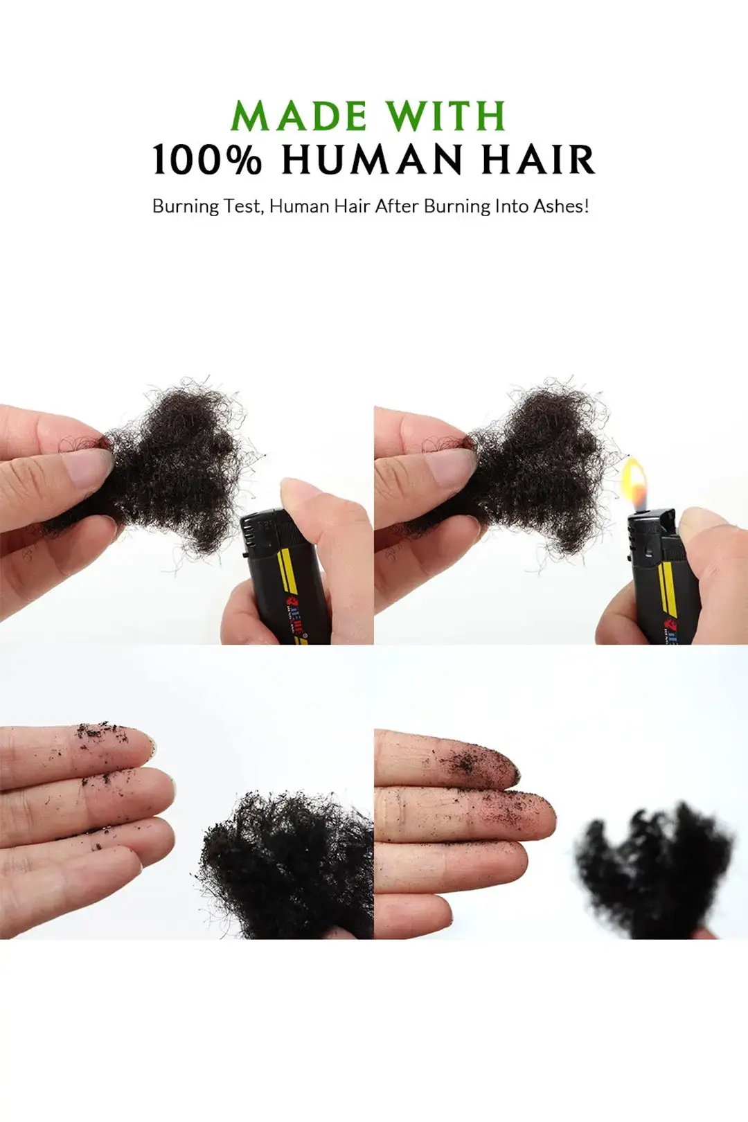 Afro Kinky Bulk Hair for Dreadlocks Braiding Natural Black 50g Pack - Image 5