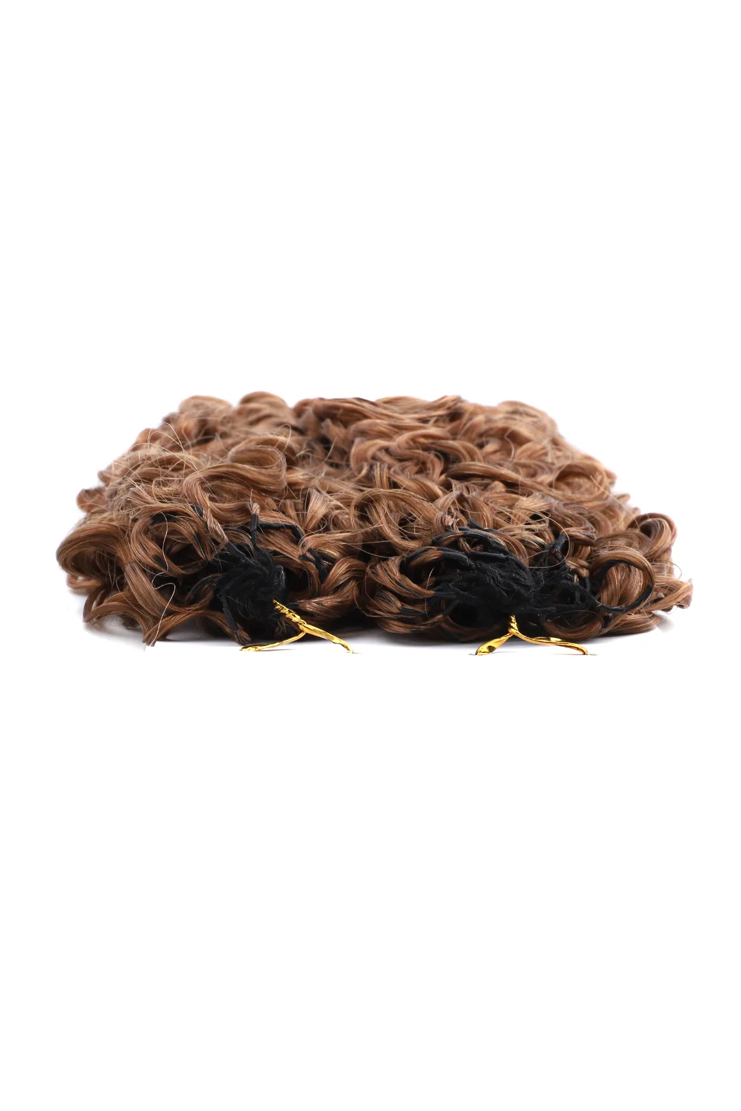 Auburn Brown #30 Burmese Curly with Spiral Curls Feather Crochet Miracle Knots Hair - Image 2