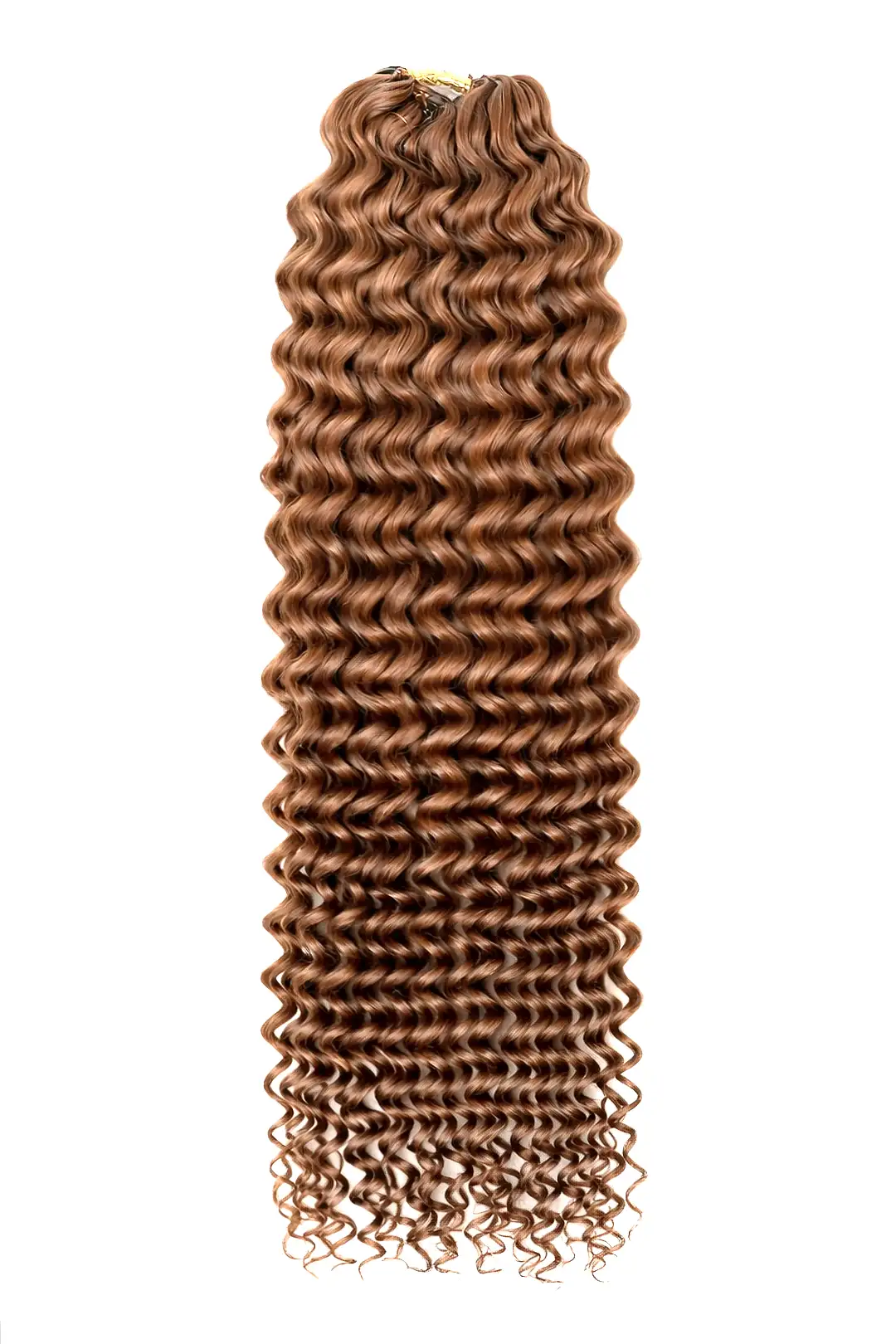 Auburn Brown #30 Water Wave Feather Crochet Miracle Knots Hair