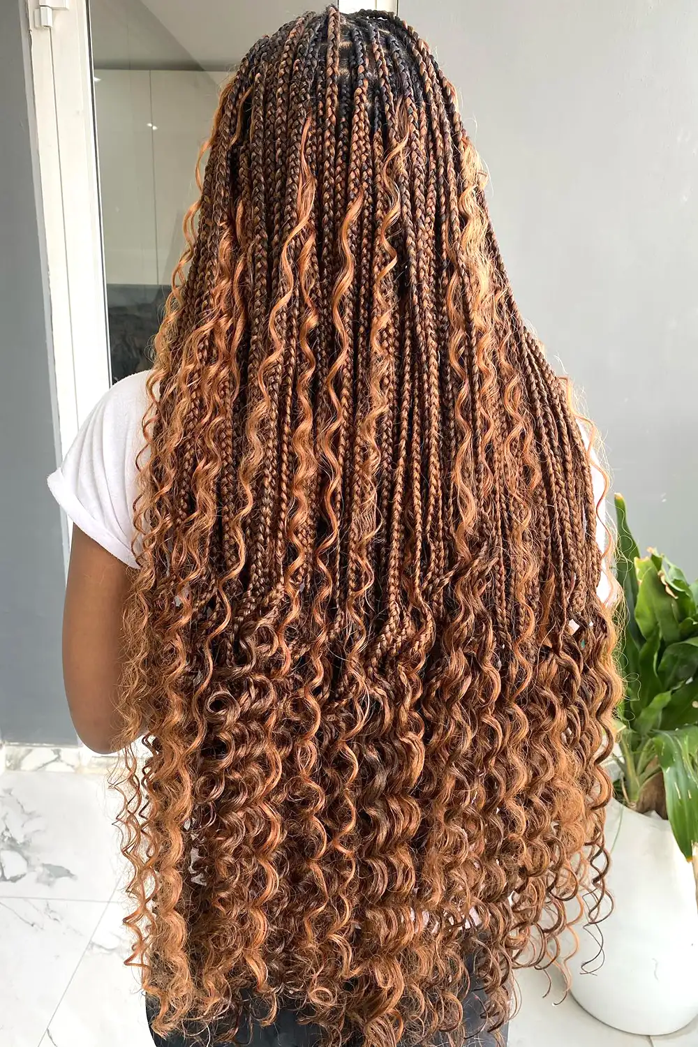 30# Auburn Brown Bulk Hair For Braiding Deep Wave BU07 - Image 10