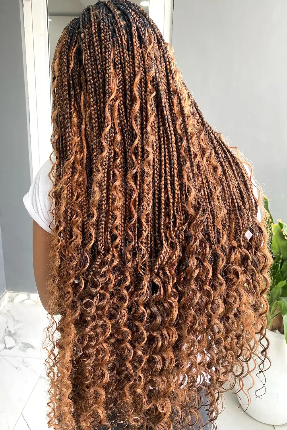 30# Auburn Brown Bulk Hair For Braiding Deep Wave BU07 - Image 11