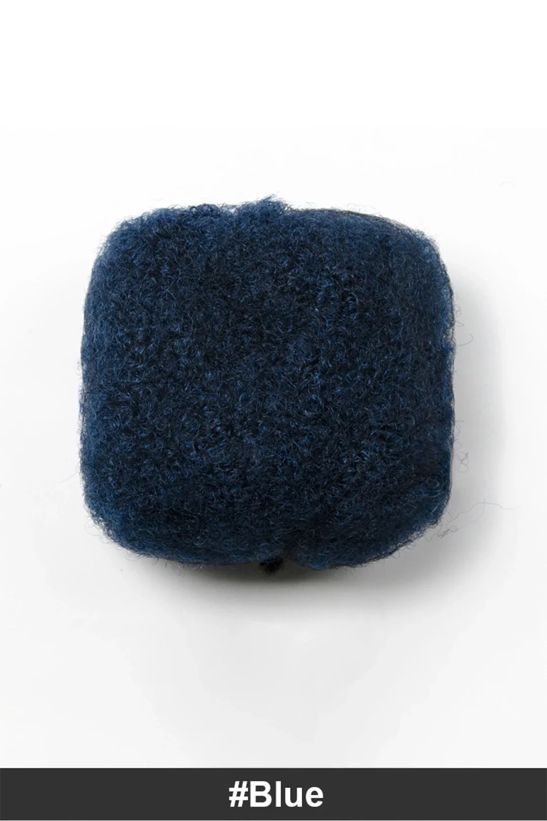 Blue Afro Kinky Hair Bulk for Locks and Braiding - Image 2