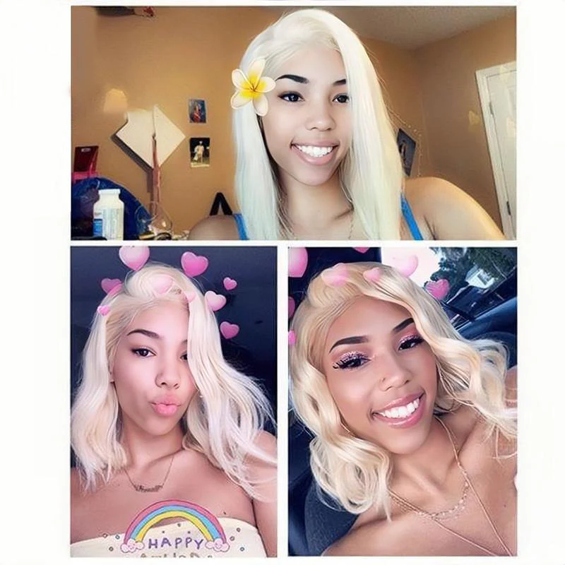 Blunt Cut 613 Blonde Bob 13x4 Full Lace Frontal Short Wigs - Image 7