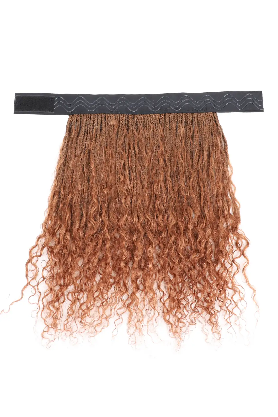 Braided Headband Boho Style with Human Hair Curls BH01 - Image 14